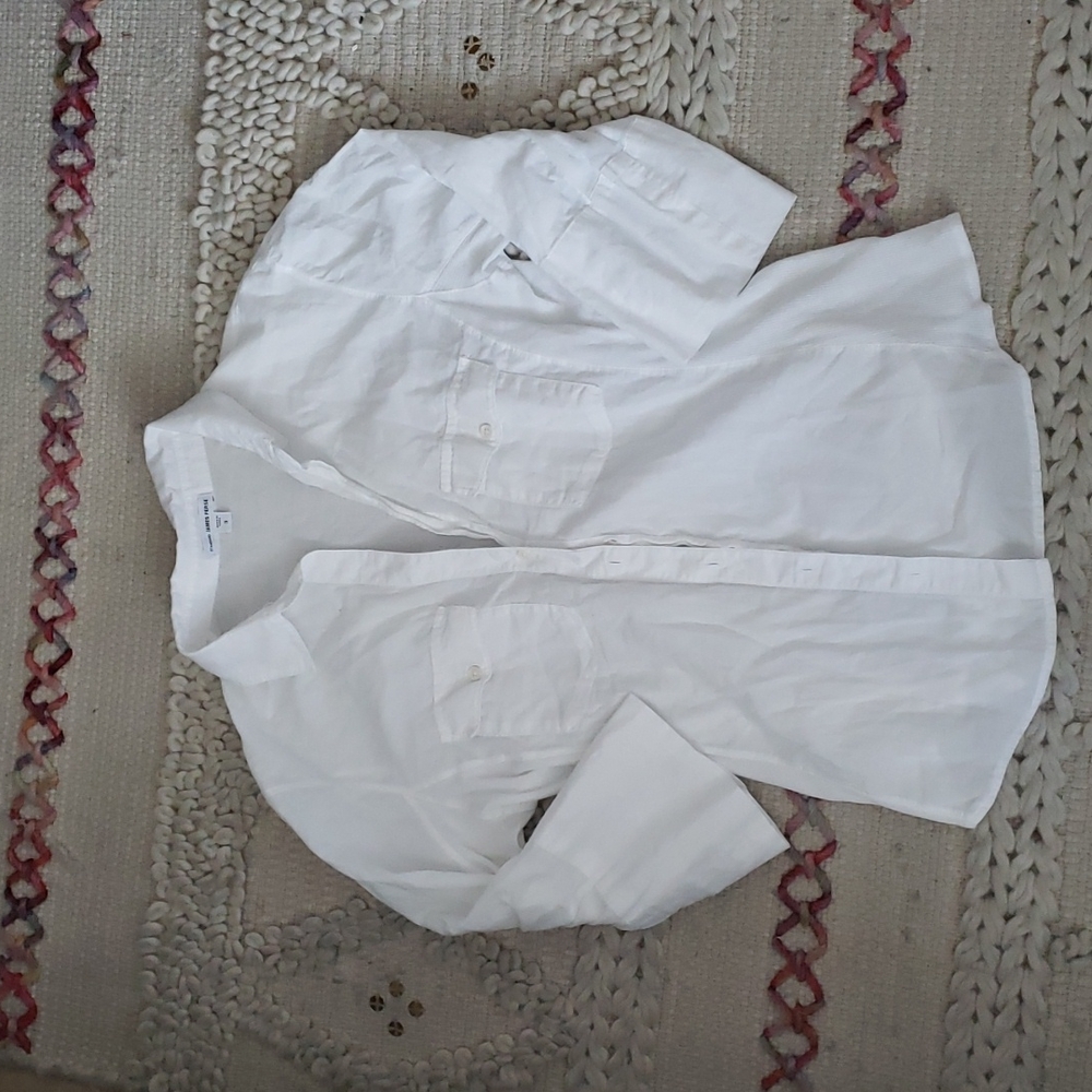 James Perse Crisp White Button-Down Shirt